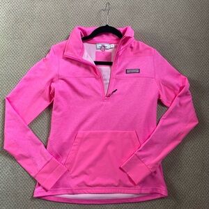 NWOT Vineyard Vines hot pink XS quarter zip pullover
